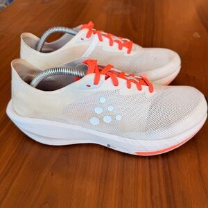 Mens Craft CTM Ultra 3 Men’s 11 Running Shoes White/Orange Trail Jogging
